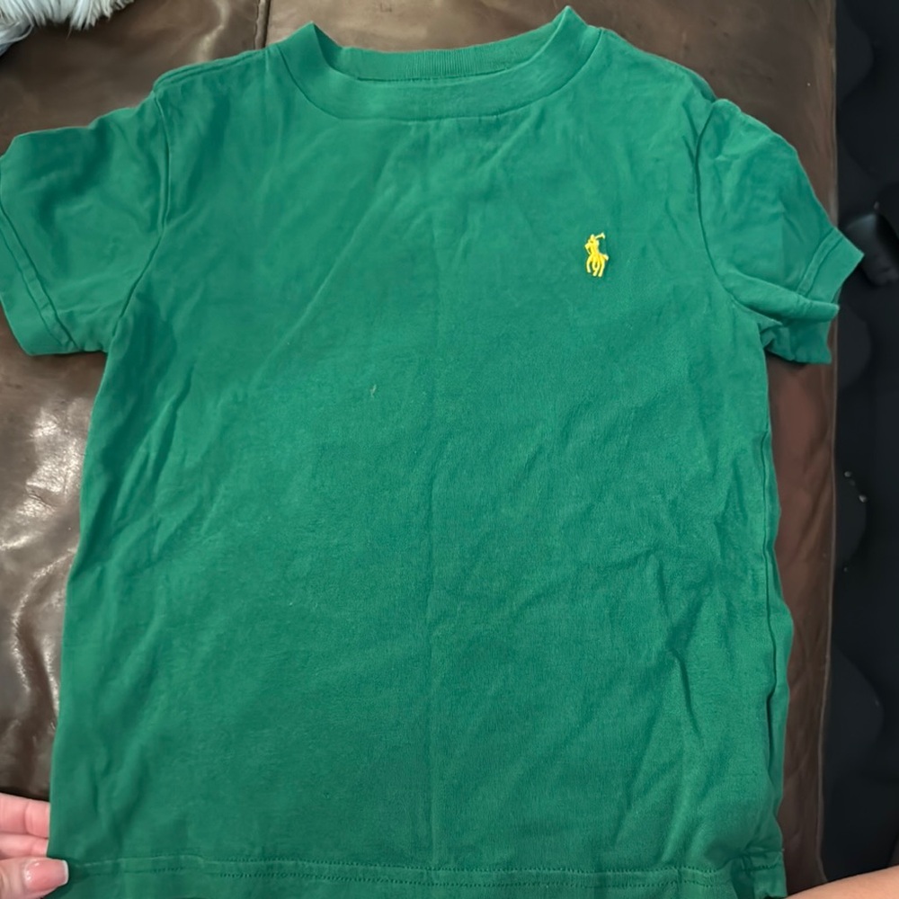 Polo by Ralph Lauren Green and Yellow Short Sleeve Tee